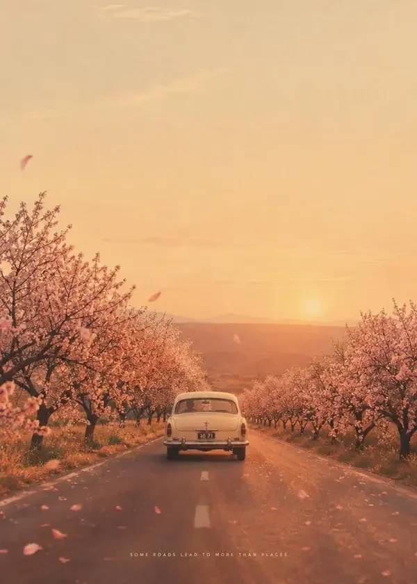 桃花公路首屏海报，桃花首映作品