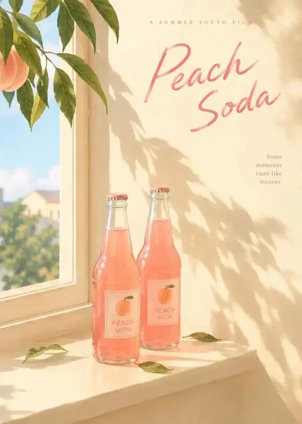 桃子汽水味的夏天封面图，电影作品