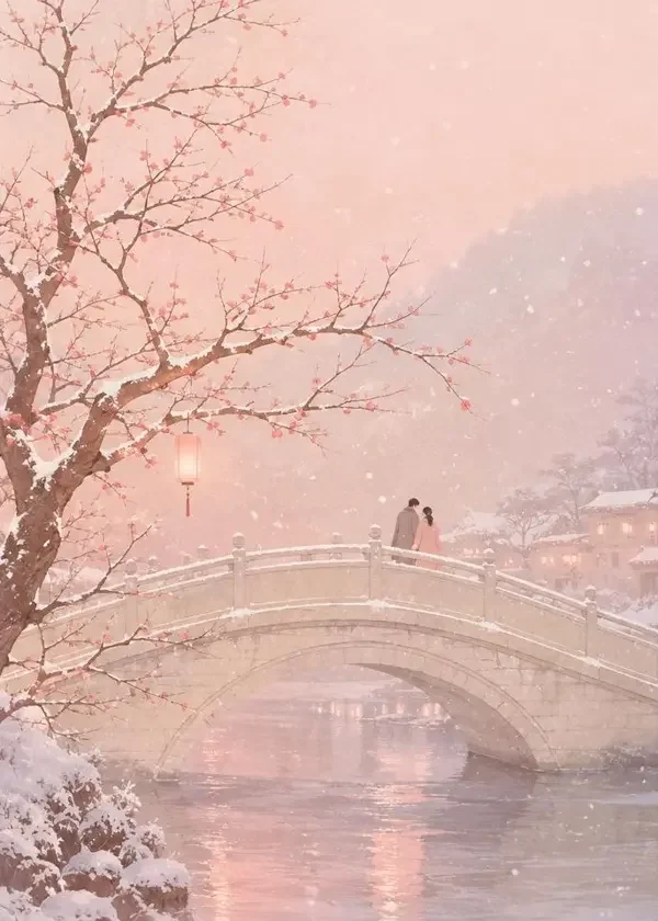 初雪与初吻封面图，甜剧专区作品